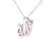 Blumoon Oval Shaped Pendant Necklace&nbsp;Made from&nbsp;Swarovski Crystal 925 Sterling Silver,Women Necklace,&nbsp;Gift idea for Women (Pink) primary