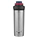 Contigo Shake & Go Fit Stainless Steel Shaker Bottle, Vacuum-Insulated Gym Water Bottle with Whisk, 24oz Protein Blender, Dusted Navy