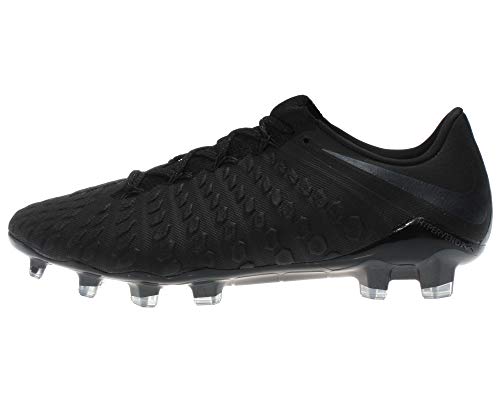 Nike Men's Hypervenom 3 Elite FG Soccer Cleats (Black/Black) (7)