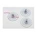 TsingFish 12 PCS Rubber Strong Suction Cup Replacements for Glass Table Tops with M4 Screw