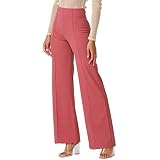 cemi ceri women's high waist dress pants Wide Leg – Elegant Work Trousers, Office & Casual Wear, Flared Business Slacks, Dark Fall Blush, S price in Saudi Arabia | Amazon Saudi Arabia elegant dress for baby shower