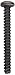 18-8 Stainless Steel Thread Rolling Screw for Plastic, Black Oxide Finish, Pan Head, Phillips Drive, #8-16 Thread Size, 1-1/2