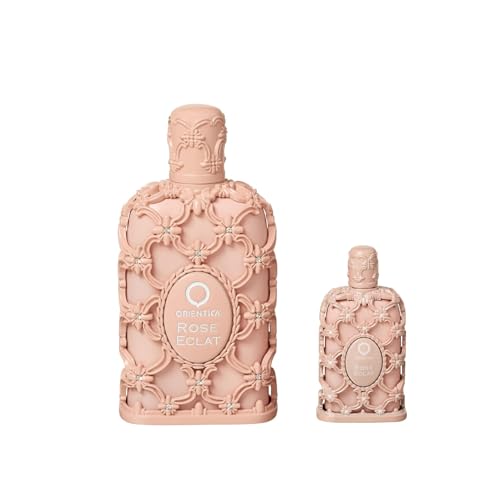Orientica Rose Eclat 2 Pc Gift Set Eau De Parfum – Rose, Fruity, Bergamot, Peach Blossom, Musk, Amber - Arabic Floral Perfume for Women & Men - Arabic Perfume Gifts for Women & Men
