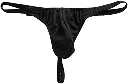 Unwe Thin Belt Men Thong Underwear Bulge Pouch G-String,Cool Sexy T-Back Swimwear Semi-Transparent