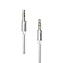 Cone® 6.6 Ft Nylon Audio Cable ,3.5mm Aux Cord , Auxiliary / Aux Cable for Car / home Stereo ,Beats Headphone,iphone,Computer,Speaker,MP3 Players ( Silver )