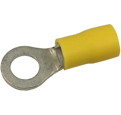 1 4 Stud Ring Terminals 6 Ga Pack Of 10 Wire Cable Connectors Business Industrial