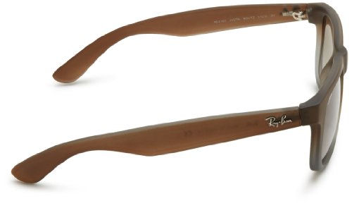 Ray-Ban JUSTIN - RUBBER BROWN ON GREY Frame GREEN GRADIENT Lenses 51mm Non-Polarized