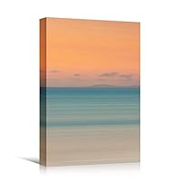 Canvas Wall Art Ocean Sunset IV Coastal Orange Photography Relax/Calm Romantics Sunset Warm - 12x18 inches