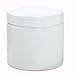 16 oz White PET Plastic Refillable Jar with Lids (6 pack) + Labels