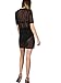 MakeMeChic Women's Swimsuit Cover Ups Beach Swimwear See Through Sheer Mesh Dress B Black S