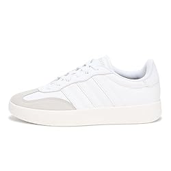adidas Men's Barreda Sneaker, White/White/Grey, 5.5