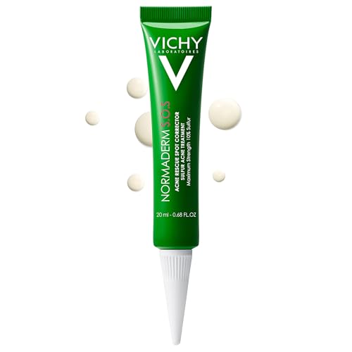 Vichy Normaderm S.O.S. Anti-Pickel Sulfur Paste mit 10 % Sulfur; Zur Behandlung von Pickeln, Hautberuhigend, Mit Niacinamid und Salicylsaeure, Dermatologisch getestet, 20 ml