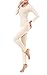 LANBAOSI Women's 2pc Long John Thin Seamless Thermal Underwear Set Nude Size Free Size