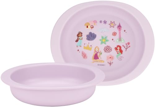 スケーター(Skater) ベビー食器 小皿 子供用 5ヵ月頃～ 抗菌 プラスチック製 290ml ディズニー プリンセス XP25AG-A