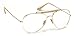 Retro Aviator Clear Lens Eyeglasses Super Vintage Classic Nickel Metal Frame
