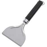 Weber&reg; Griddle Scraper, Stainless Steel Griddle Tool | Non‑Slip Easy‑Grip Handle with Hang Loop for Efficient Grease &amp; Grime Removal, Dishwasher Safe - Griddle Accessory