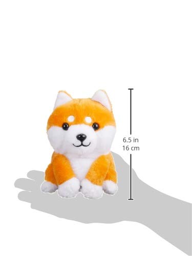 shiba inu talking to toy