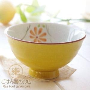 Amazon 有田焼 波佐見焼 色巻小花 ご飯茶碗 イエロー黄 小 和食器 磁器 モダン おしゃれ 飯茶碗 ライスボール ライスボウル 飯碗 オンライン通販