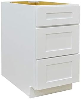 Amazon Com Vima Bd18 3 18 White 3 Drawer Kitchen Base Cabinet