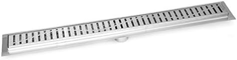 Serene Linear Shower Drains - Wind - stainless steel Luxurious line by Serene Steam include Hair Trap