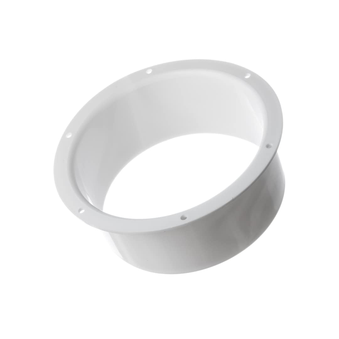 150mm / 6 Inch Straight Duct Connector - Wall Flange - Round PVC Ducting - Ventilation Pipe, Hose, Tube