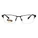 SA106 Mens Half Metal Rim Rectangular Multi 3 Power Focus Progressive Reading Glasses Copper +2.5