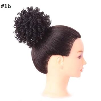 3inch High Afro Puff Hair Chignon Kinky Curly Amazon Com