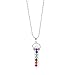 ZHEPIN Rose Quartz 7 Chakra Gemstones Necklace Hexagonal Healing Point Crystal Pendant Necklace Beads Chain Best Gift for women