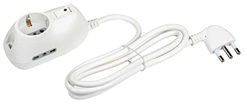 Bticino 3693db Bloc multiprise 3 Prises avec Interrupteur Lumineux Blanc