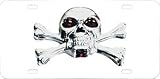Pilot Automotive LP-184 Skull Chrome 3D License Plate