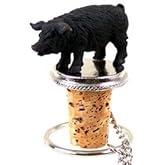 Conversation Concepts Pig Bottle Stopper (Black)