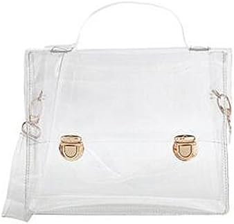 Women Transparent Clear Purse Cross-Body Bag Messenger Bag Handbags for Women, NFL NCAA Stadium Approved