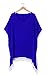 Women's Chiffon Pom Pom Kaftan Swimwear Bathing Suit Beach Cover up Free Size Royal Blue
