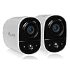 TOUCAN Wireless Outdoor Security Cameras, White, Pack of 3