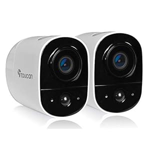 TOUCAN Wireless Outdoor Security Cameras, White, Pack of 3