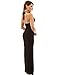 PattyBoutik Women's Halter Empire Waist Ruched Side Slit Maxi Dress