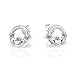 925 Sterling Silver Tiny Celtic Claddagh Friendship and Love 10 mm Post Stud Earrings