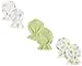 Gerber Unisex-Baby Newborn 3 Pack Hippo Mitten, Hippo Green, 0-3 Months