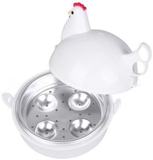 Microwave 4 Eggs Boiler Cooker Poacher Boiled Chicken Shaped Kitchen Cooking Tool