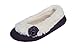 Beverly Rock Womens Ballerina Faux Fur Cuffed Slipper Shoe With Embellished Flower