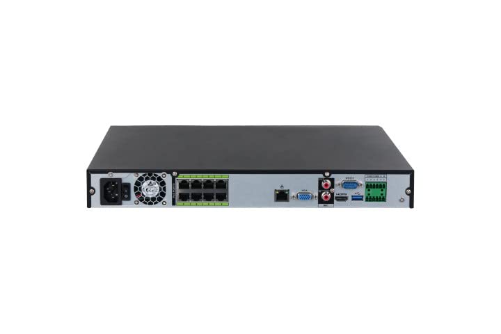 EmpireTech NVR 5-EI Series Smart H.265+ AI 8 Channels 1U 8PoE 2HDD Network Video Recorder,Face Recognition and SMD Plus,Max. 384 Mbps Incoming/Recording/Outgoing Bandwidth, NVR8CH-8P-2AI