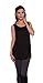 Free to Live Women's Long Flowy Short Sleeve or Sleeveless Tunic (XL, Black)