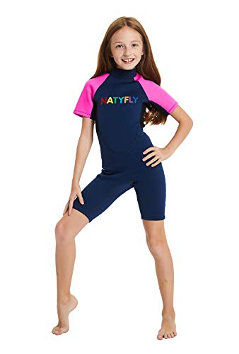 image for NATYFLY Kids Wetsuit Premium 2mm Neoprene Short Sleeve Youth Shorty We