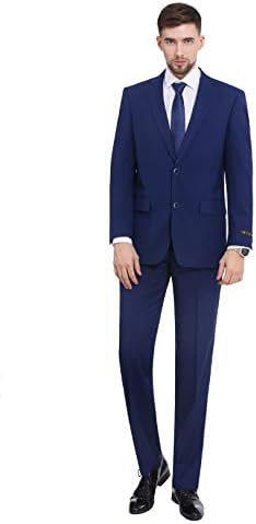 men's dress suits pair of socks regular fit stylish amazon Men's 2-Piece Regular Fit Dress Suit Single-Breasted Jacket & Flat-Front  Pants Includes Free Stylish Socks