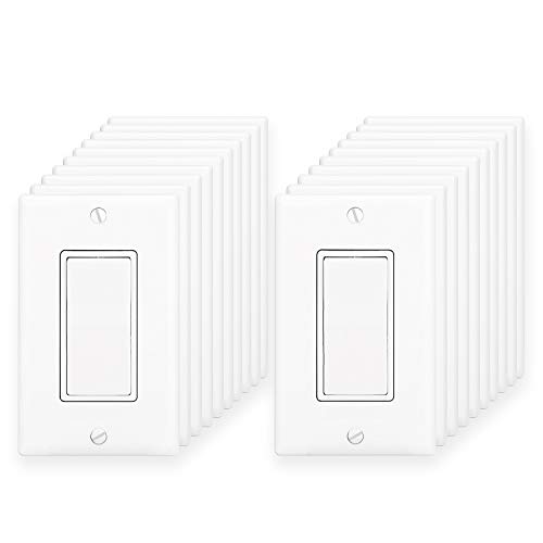image for [20 Pack] BESTTEN Electric Single Pole ON/OFF Light Switch Interrupter
