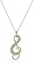Amazon Collection 10k Diamond Music Note Pendant Necklace (1/10 cttw, I-J Color, I2-I3 Clarity)