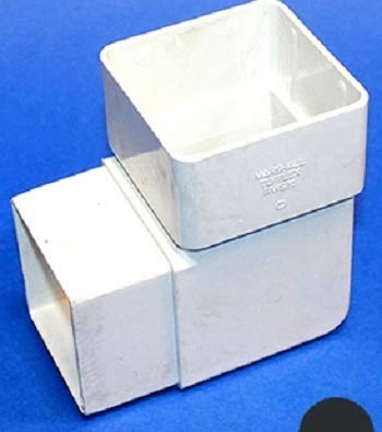 Marshall Tufflex Square 65mm Down Pipe 90 Degree Angle Bend Elbow RWSB1 Black White Brown Clay (White)