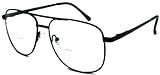 In Style Eyes Just Chillin', Aviator Bifocal Reading Glasses/Black/1.50 Strength