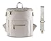 Mini PU Leather Backpack, Gray Color, Stylish Small Diaper Bag Design for Mom and Baby by Alice Unique