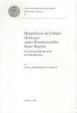 Heymericus de Campo: Dyalogus Super Reuelacionibus Beate Birgitte [English and Latin] : A Critical Edition with an Introduction, Adman, Anna Fredriksson, 9155456944